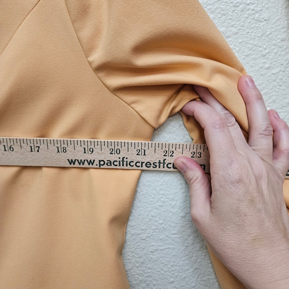Midnight Velvet Skirt Suit Women 16 Peach Double Breasted Blazer Midi Set Career - Picture 8 of 13